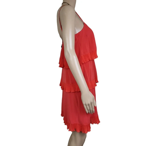 BCBGmaxazria Red Poppy Ruffled Tiered Dress - Picture 2 of 3